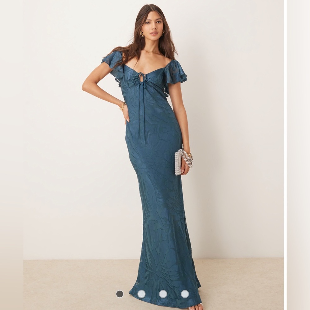 ASOS Blue Maxi Dress with sweetheart neckline